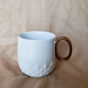 Starbucks 2013 White Gold Coffee Mug Cup 12 fl oz